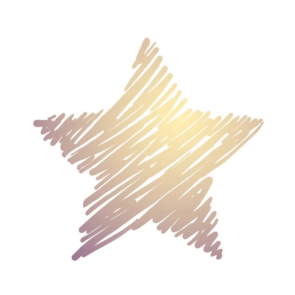 Tvůrčí Design Symbolů Zlaté Hvězdy — Stockový vektor