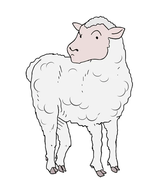 怒ってる羊のイラストデザイン — ストックベクタ