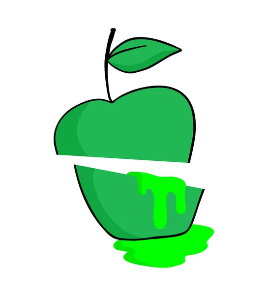 Творческий Дизайн Яблочного Сока — стоковый вектор