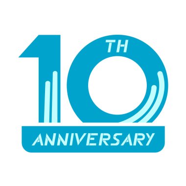 10. yıldönümü sembolünün yaratıcı tasarımı