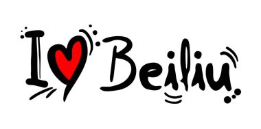 Beiliu aşk mesajının yaratıcı tasarımı