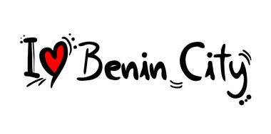 Benin City aşk mesajının yaratıcı tasarımı