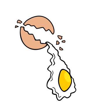 Kırık yumurta çiziminin yaratıcı tasarımı