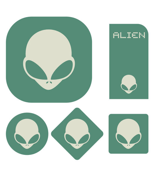 Creative design of Alien icons