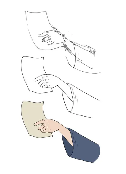 Papierzeichnen Hand — Stockvektor