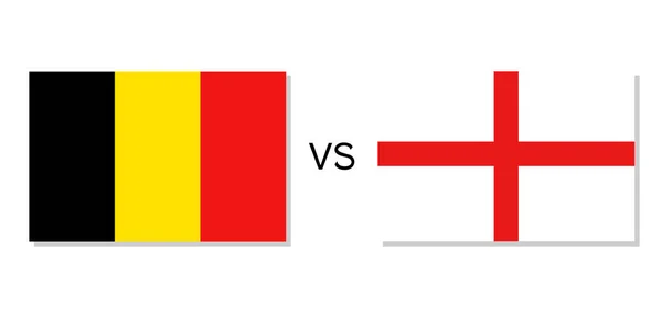 Creative Design Belgium England Flags — Stock Vector