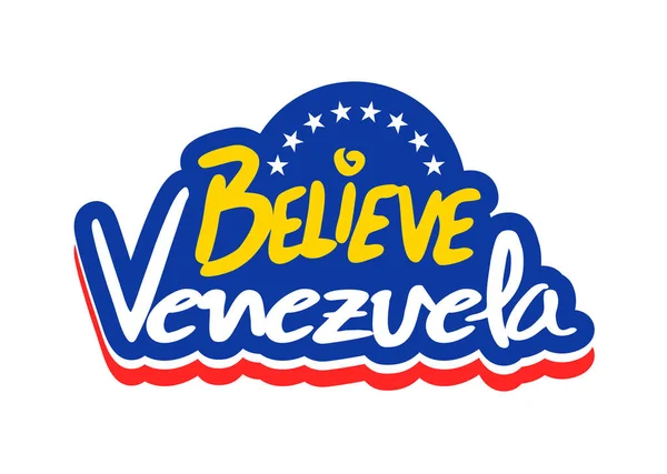 Creative Design Believe Venezuela Message — Stock Vector