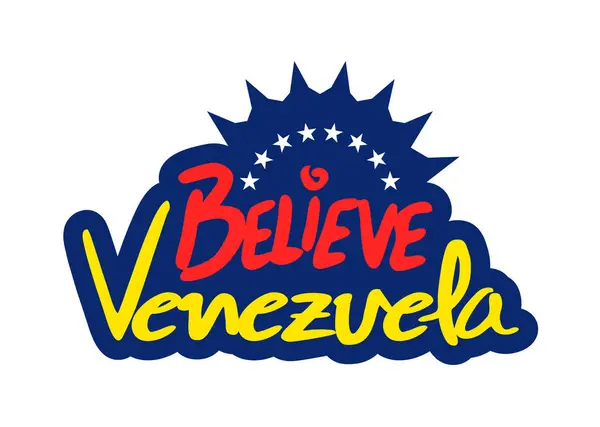 Creative Design Believe Venezuela Message — Stock Vector