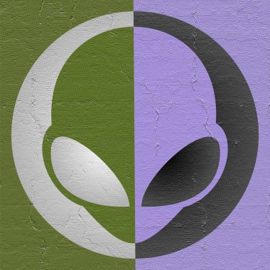 Yeşil uzaylı yüzünün NIce görüntüsü