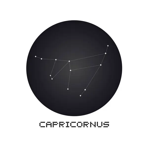 Creative Design Capricornus Constellation Symbol — Stock Vector