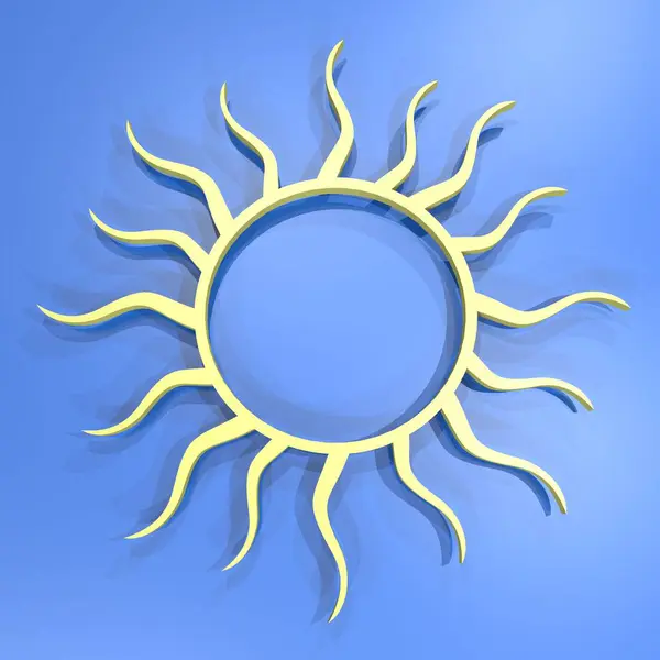 NIce image of render sun symbol