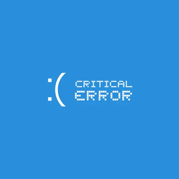 Creative Design Computer Error Message — Stock Vector