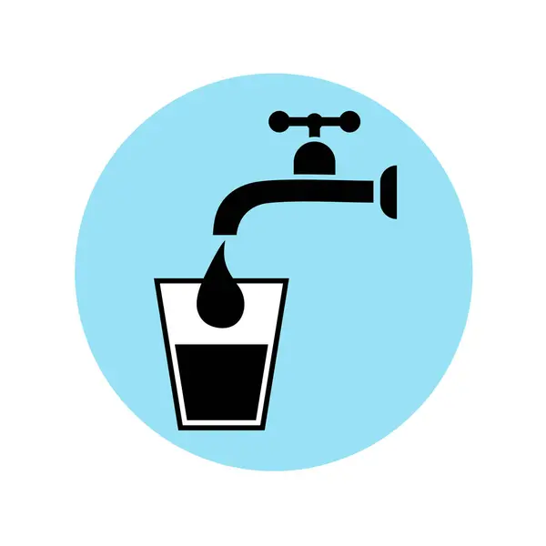 Creative Design Potable Water Symbol — Stock Vector