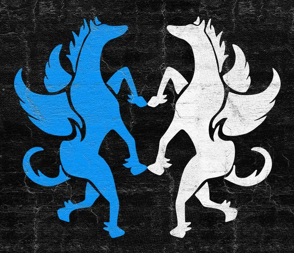 Mooi Beeld Van Kunst Pegasus Symbool — Stockfoto