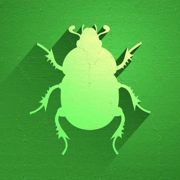 Nice Image Green Beetle Icon — Stock Photo, Image