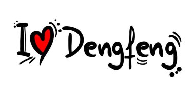 Çin 'in Dengfeng şehrinin yaratıcı tasarımı aşk mesajı