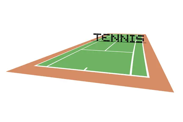 Progetto Creativo Progetto Illustrazione Tennis — Vettoriale Stock