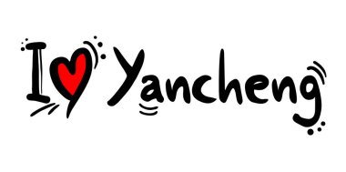 Çin 'in Yancheng şehrinin yaratıcı tasarımı aşk mesajı
