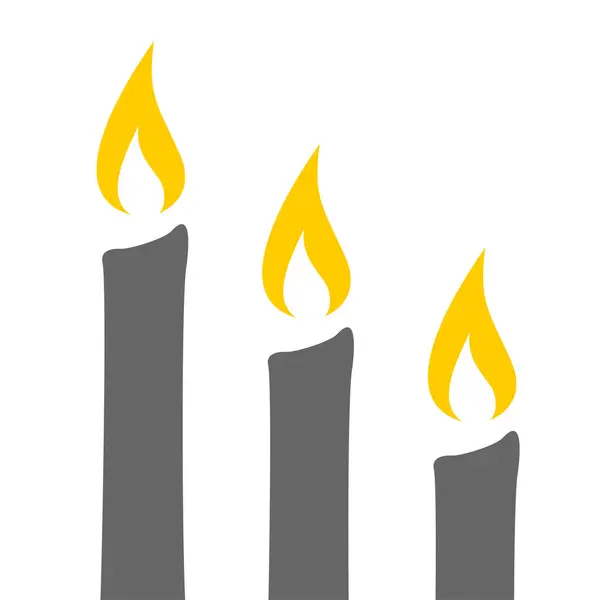 三支蜡烛插图的创意设计 — 图库矢量图片