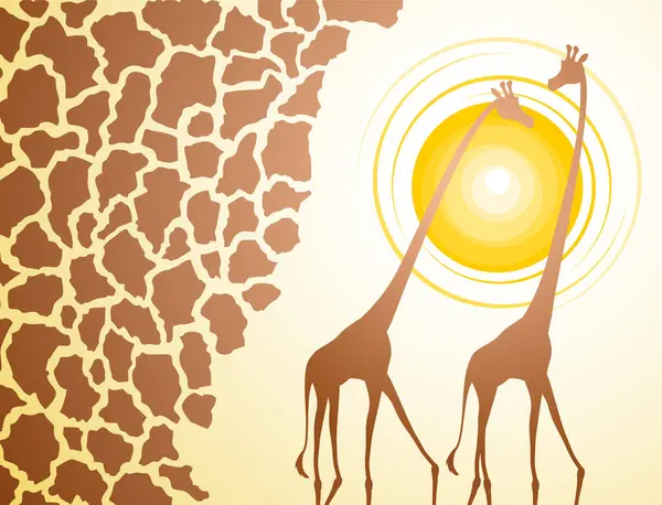 Creative Design Nice Giraffes Illustration — Stock Vector