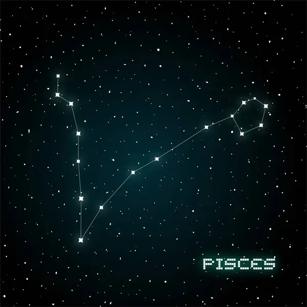 Creative Design Pisces Constellation Design — Stock Vector