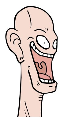 Komik çılgın yüzün yaratıcı tasarımı