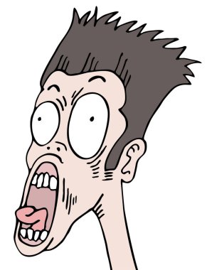 Çılgın yüz ifadesinin yaratıcı tasarımı