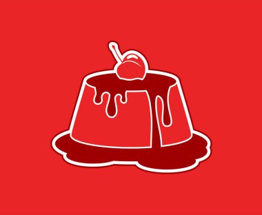 Lezzetli çilekli tatlı çiziminin yaratıcı tasarımı