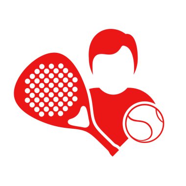 Padel oyuncu sembolünün yaratıcı tasarımı