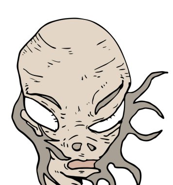 Canavar yüzünün yaratıcı tasarımı