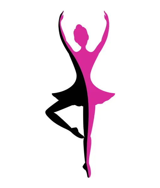 Creative Design Dancer Girl Symbol — Stockvektor