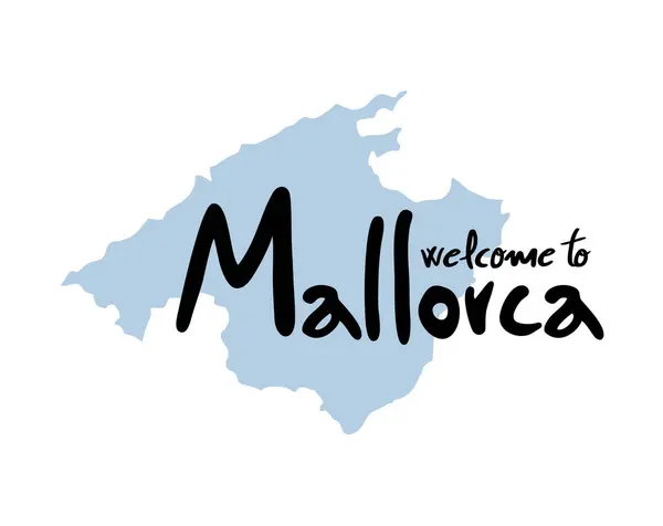 Creatief Ontwerp Van Welkom Mallorca Symbool — Stockvector