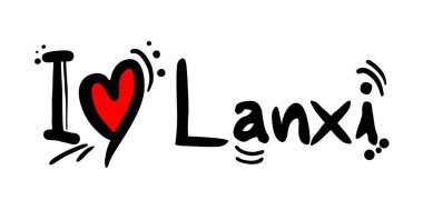 Çin 'in Lanxi şehrinin yaratıcı tasarımı aşk mesajı