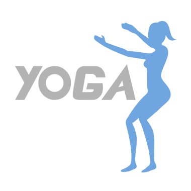 Yoga kadın simgesinin yaratıcı tasarımı