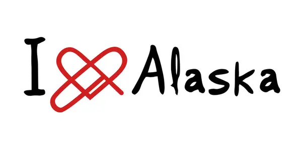 Alaska Aşk Mesajının Yaratıcı Tasarımı — Stok Vektör