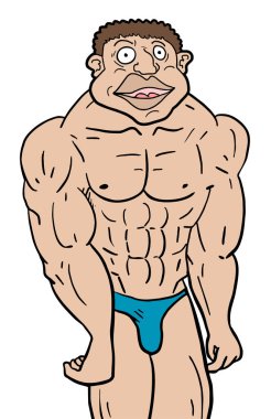 Komik kas vücudunun yaratıcı tasarımı