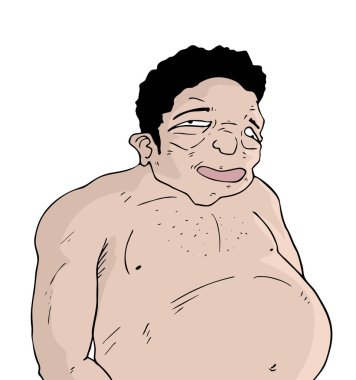 Şişman adam çiziminin yaratıcı tasarımı