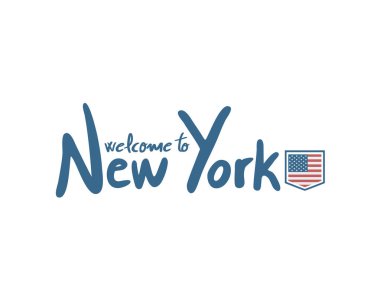 New York sembolüne hoş geldiniz yaratıcı tasarımı