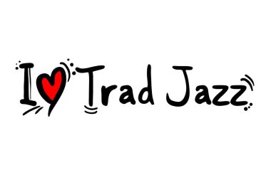 Creative design of Trad Jazz music style clipart
