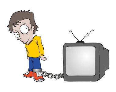 Televizyon için kapana kısılmış yaratıcı tasarım