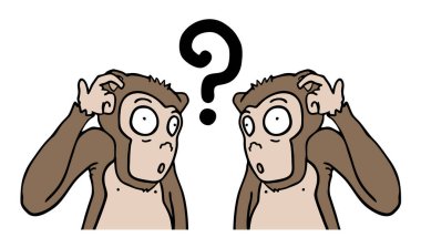 İki maymunun yaratıcı tasarımı