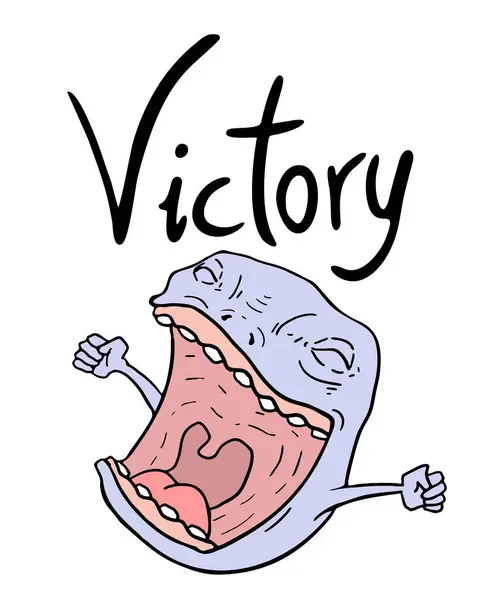 Creative Design Funny Victory Expression – Stock-vektor