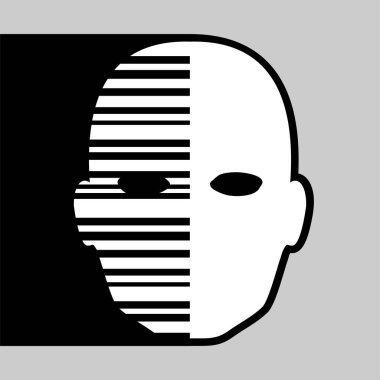 Yaratıcı yüz sembolünün yaratıcı tasarımı