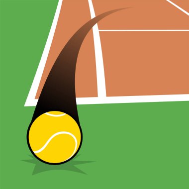 Tenis illüstrasyonunun yaratıcı tasarımı