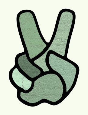 Kazanan el sembolünün yaratıcı tasarımı