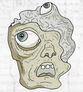 Zombi yüzünün yaratıcı tasarımı