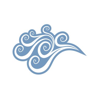 Okyanus dalgaları simgesinin yaratıcı tasarımı