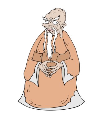 Komik yaşlı adamın yaratıcı tasarımı