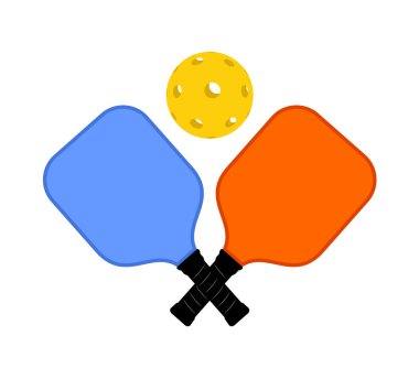 Pickleball raket illüstrasyonunun yaratıcı tasarımı