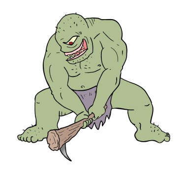 Güçlü dev çiziminin yaratıcı tasarımı